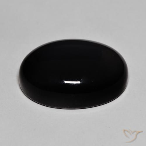 Onyx Noire naturelle ovale, 21.84 ct, Opaque