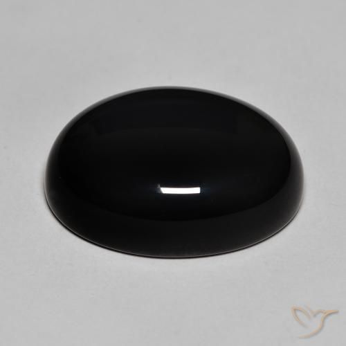 Onyx Noire naturelle ovale, 23.37 ct, Opaque