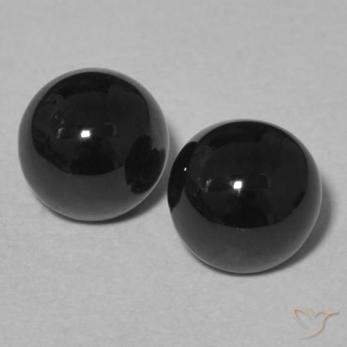 2.14ctw Naturel Noire Onyx, Tour, Opaque, Photo A