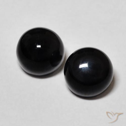 Achetez naturel 2,43ct noir onyx gems, coupe roude, en provenance sri lanka chez gemselect. en stock, livraison internationale!
