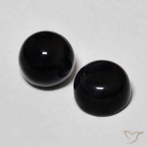 Achetez naturel 2,43ct noir onyx gems, coupe roude, en provenance sri lanka chez gemselect. en stock, livraison internationale!