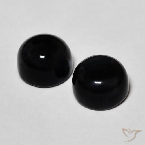 Achetez naturel 2,43ct noir onyx gems, coupe roude, en provenance sri lanka chez gemselect. en stock, livraison internationale!