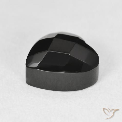 Onyx Noire naturelle Cœur, 4.40 ct, Opaque