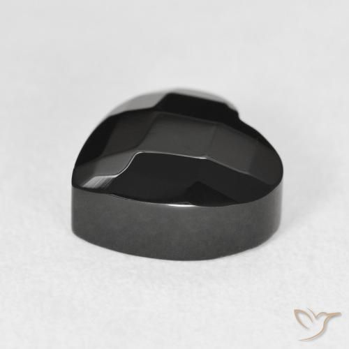 Onyx Noire naturelle Cœur, 4.36 ct, Opaque