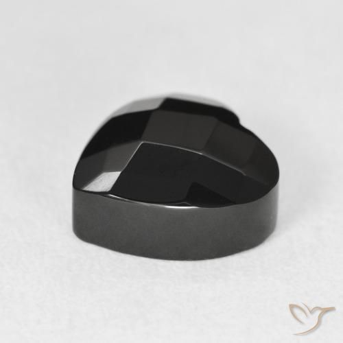 Onyx Noire naturelle Cœur, 4.46 ct, Opaque