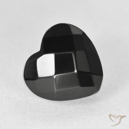 Onyx Noire naturelle Cœur, 4.31 ct, Opaque