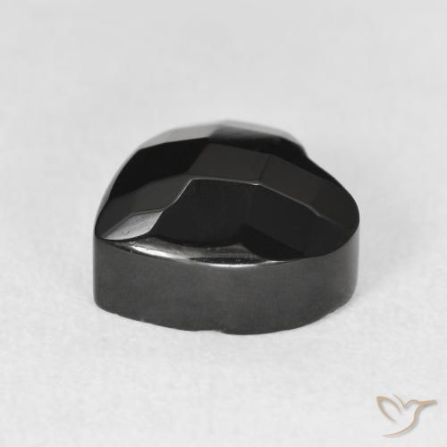 Onyx Noire naturelle Cœur, 4.46 ct, Opaque