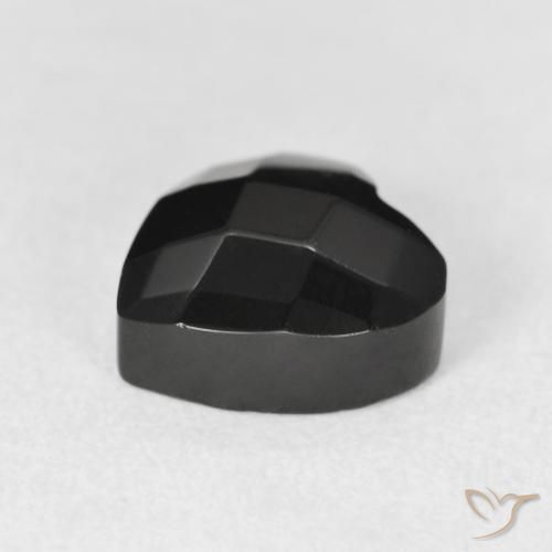 Onyx Noire naturelle Cœur, 4.12 ct, Opaque