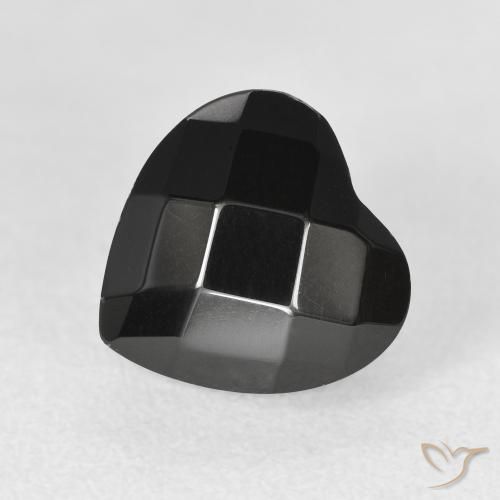 3.90ct Naturel Noire Onyx, Cœur, Opaque
