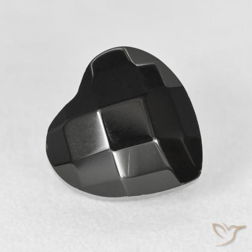 Onyx Noire naturelle Cœur, 3.90 ct, Opaque