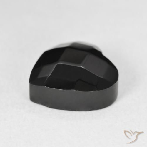 Onyx Noire naturelle Cœur, 4.19 ct, Opaque