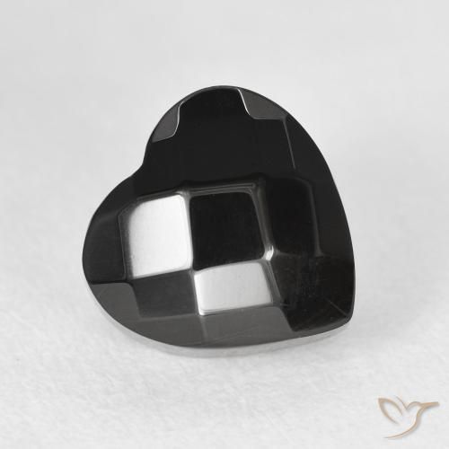 Onyx Noire naturelle Cœur, 4.20 ct, Opaque