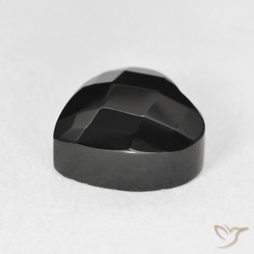 Onyx Noire naturelle Cœur, 4.33 ct, Opaque