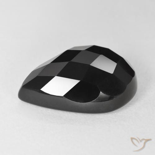 Onyx Noire naturelle En forme de poire, 10.04 ct, Opaque