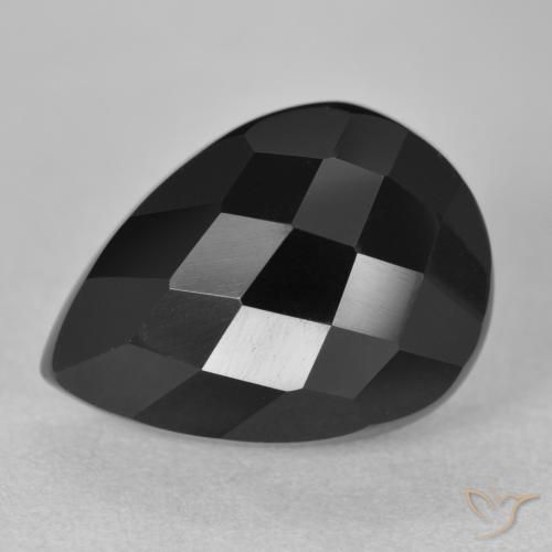 10.44ct Naturel Noire Onyx, En forme de poire, Opaque