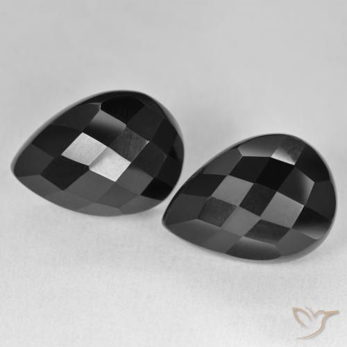20.57ctw Naturel Noire Onyx, En forme de poire, Opaque