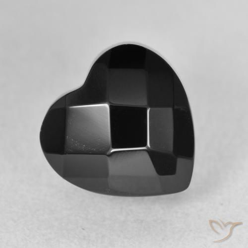 Onyx Noire naturelle Cœur, 4.29 ct, Opaque