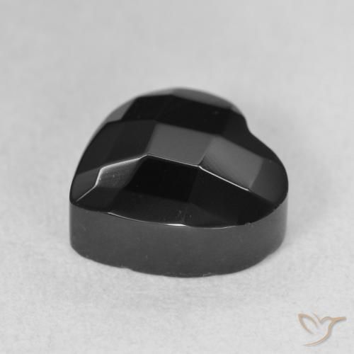Onyx Noire naturelle Cœur, 4.29 ct, Opaque