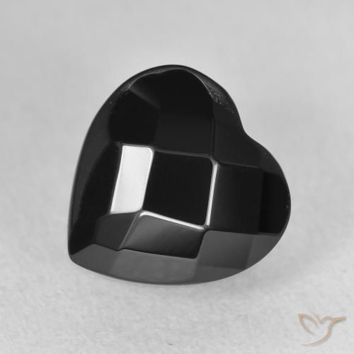 Onyx Noire naturelle Cœur, 4.50 ct, Opaque
