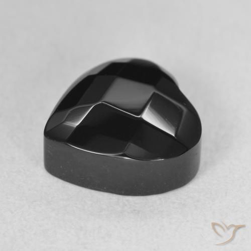 Onyx Noire naturelle Cœur, 4.50 ct, Opaque