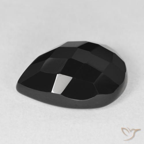 Onyx Noire naturelle En forme de poire, 10.08 ct, Opaque