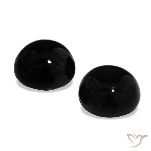 Shop natural 1.70ct Noire Onyx gems, Coupe roude, from Sri Lanka at GemSelect. In stock, global shipping!