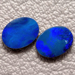 Achetez naturel ct multicolore doublet d'opale gems, coupe ovale, en provenance australie chez gemselect. en stock, livraison internationale!