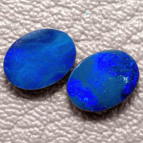 Achetez naturel ct multicolore doublet d'opale gems, coupe ovale, en provenance australie chez gemselect. en stock, livraison internationale!