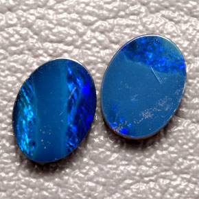 Achetez naturel ct multicolore doublet d'opale gems, coupe ovale, en provenance australie chez gemselect. en stock, livraison internationale!