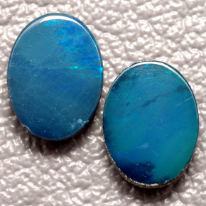 Achetez naturel ct multicolore doublet d'opale gems, coupe ovale, en provenance australie chez gemselect. en stock, livraison internationale!