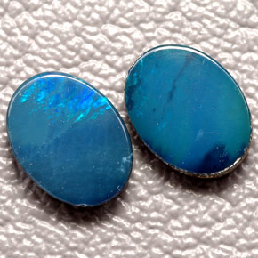 Achetez naturel ct multicolore doublet d'opale gems, coupe ovale, en provenance australie chez gemselect. en stock, livraison internationale!