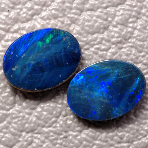 Achetez naturel ct multicolore doublet d'opale gems, coupe ovale, en provenance australie chez gemselect. en stock, livraison internationale!