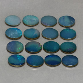 Achetez naturel ct multicolore doublet d'opale gems, coupe ovale, en provenance australie chez gemselect. en stock, livraison internationale!