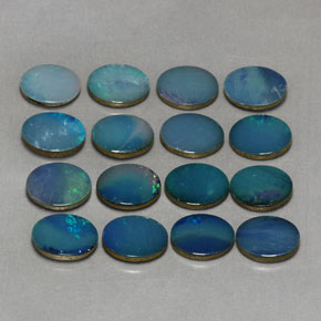 Achetez naturel ct multicolore doublet d'opale gems, coupe ovale, en provenance australie chez gemselect. en stock, livraison internationale!