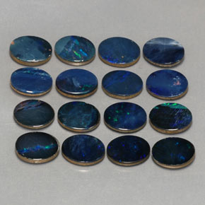 Achetez naturel ct multicolore doublet d'opale gems, coupe ovale, en provenance australie chez gemselect. en stock, livraison internationale!