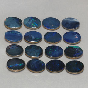 Achetez naturel ct multicolore doublet d'opale gems, coupe ovale, en provenance australie chez gemselect. en stock, livraison internationale!