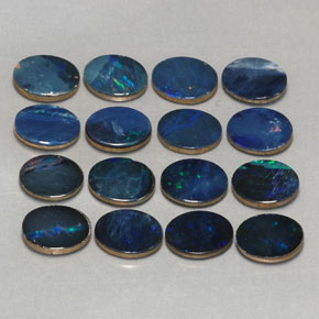 Achetez naturel ct multicolore doublet d'opale gems, coupe ovale, en provenance australie chez gemselect. en stock, livraison internationale!