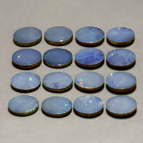 Achetez naturel ct multicolore doublet d'opale gems, coupe ovale, en provenance australie chez gemselect. en stock, livraison internationale!