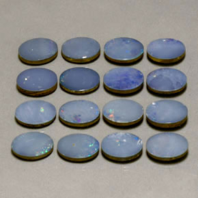 Achetez naturel ct multicolore doublet d'opale gems, coupe ovale, en provenance australie chez gemselect. en stock, livraison internationale!