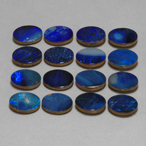 Achetez naturel ct multicolore doublet d'opale gems, coupe ovale, en provenance australie chez gemselect. en stock, livraison internationale!