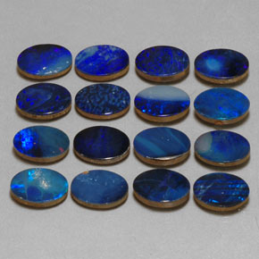 Achetez naturel ct multicolore doublet d'opale gems, coupe ovale, en provenance australie chez gemselect. en stock, livraison internationale!