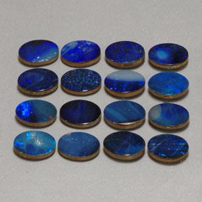 Achetez naturel ct multicolore doublet d'opale gems, coupe ovale, en provenance australie chez gemselect. en stock, livraison internationale!