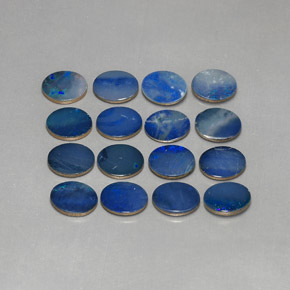 Achetez naturel 12,71ct bleue doublet d'opale gems, coupe ovale, en provenance australie chez gemselect. en stock, livraison internationale!