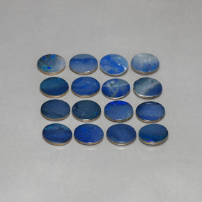 Achetez naturel 12,71ct bleue doublet d'opale gems, coupe ovale, en provenance australie chez gemselect. en stock, livraison internationale!