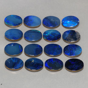 Achetez naturel ct multicolore doublet d'opale gems, coupe ovale, en provenance australie chez gemselect. en stock, livraison internationale!