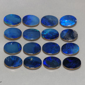 Achetez naturel ct multicolore doublet d'opale gems, coupe ovale, en provenance australie chez gemselect. en stock, livraison internationale!