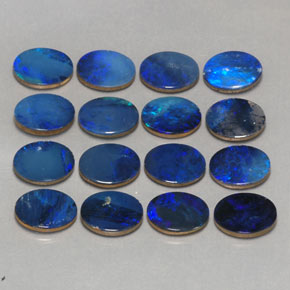 Achetez naturel ct multicolore doublet d'opale gems, coupe ovale, en provenance australie chez gemselect. en stock, livraison internationale!