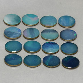 Achetez naturel ct multicolore doublet d'opale gems, coupe ovale, en provenance australie chez gemselect. en stock, livraison internationale!