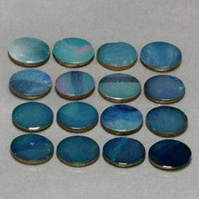 Achetez naturel ct multicolore doublet d'opale gems, coupe ovale, en provenance australie chez gemselect. en stock, livraison internationale!