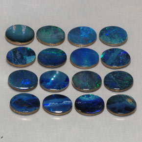 Achetez naturel ct multicolore doublet d'opale gems, coupe ovale, en provenance australie chez gemselect. en stock, livraison internationale!